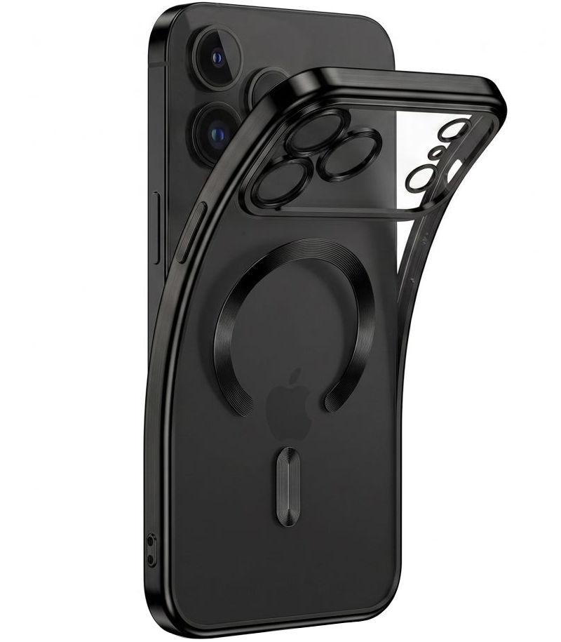MagSafe pouzdro pro Apple iPhone 18 Pro / 17 Pro, Tech-Protect, Magflex, Černá saténová