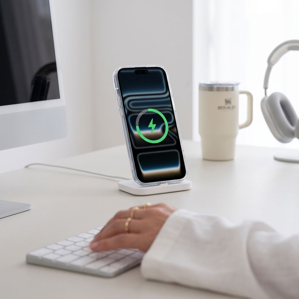 MagSafe pouzdro pro Apple iPhone 18 Pro / 17 Pro, Tech-Protect, Flexair Hybrid s ochranným sklem, průhledné
