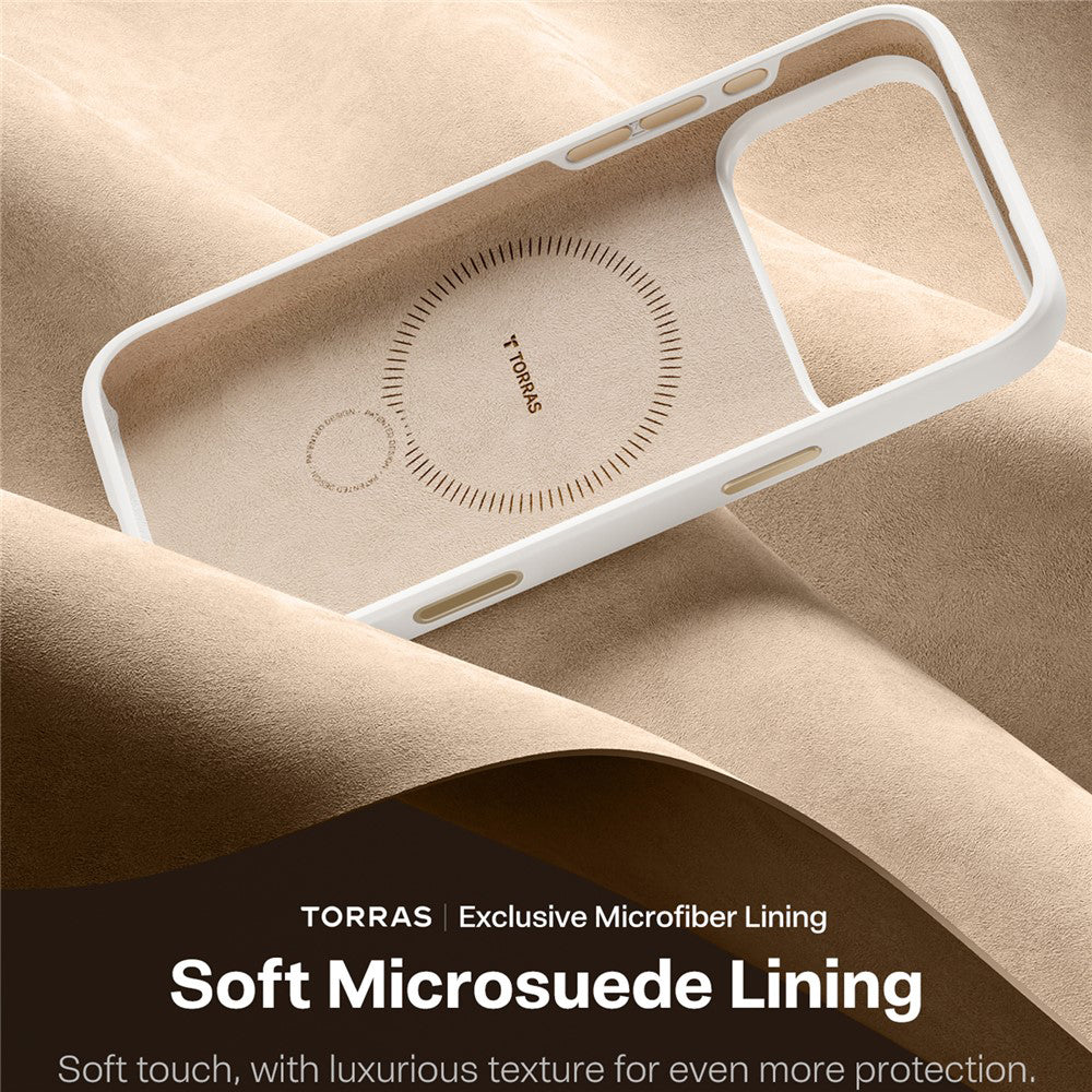 Pouzdro MagSafe pro Apple iPhone 17 Pro Max, Torras, QPRO Silicone, Bílá