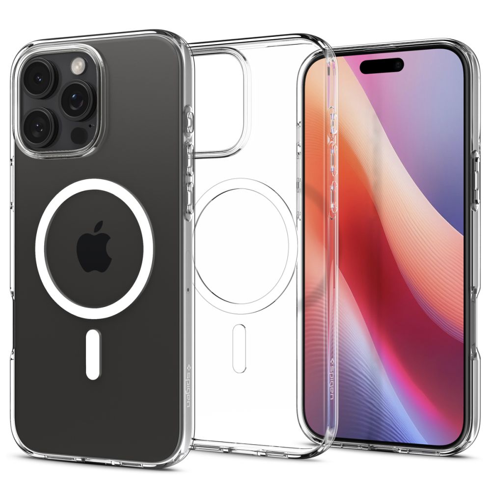 Pouzdro MagSafe pro Apple iPhone 16 Pro Max, Spigen, Liquid Crystal, průhledné ACS08387