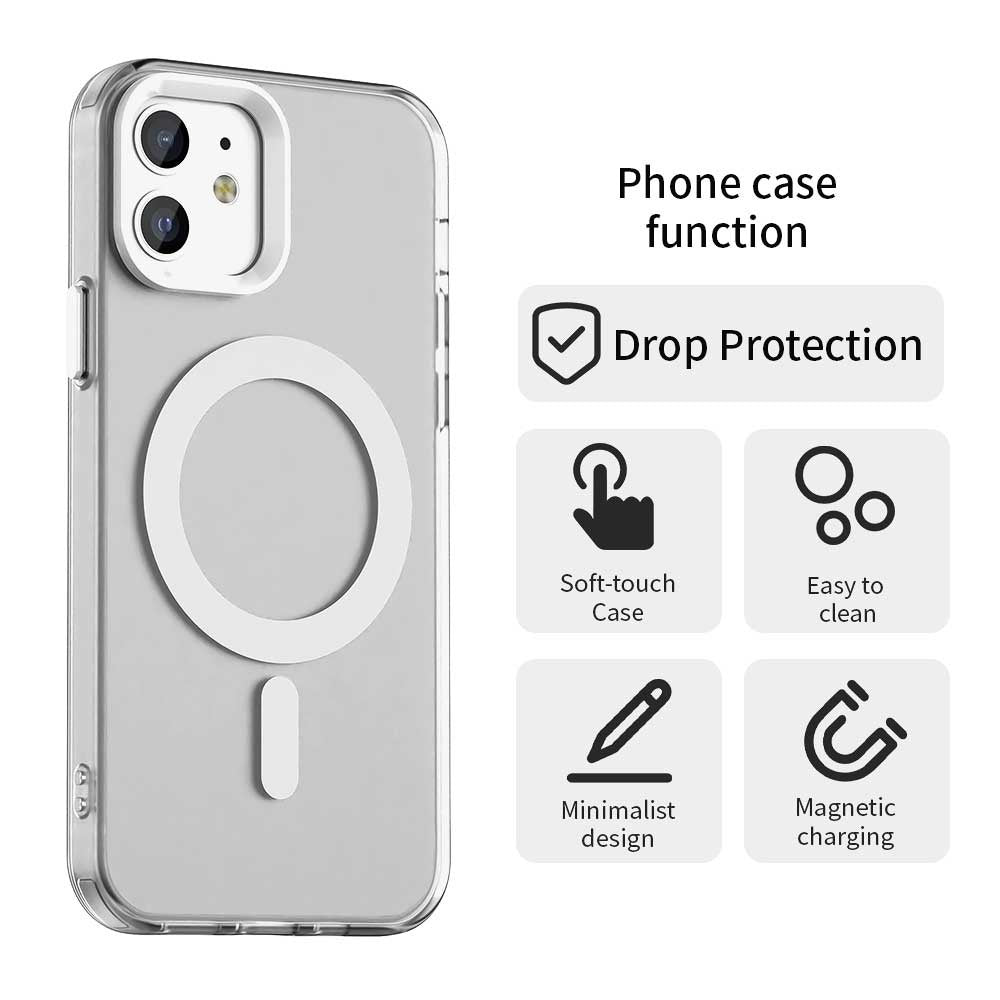 Pouzdro MagSafe pro Apple iPhone 12 / 12 Pro, Techsuit, CandyCase, Bílá
