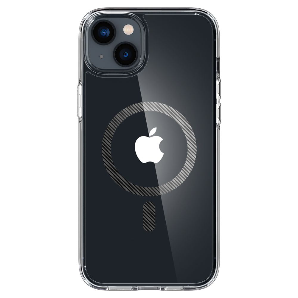 Pouzdro MagSafe pro Apple iPhone 14 Plus, Spigen, Ultra Hybrid Carbon, Průhledné