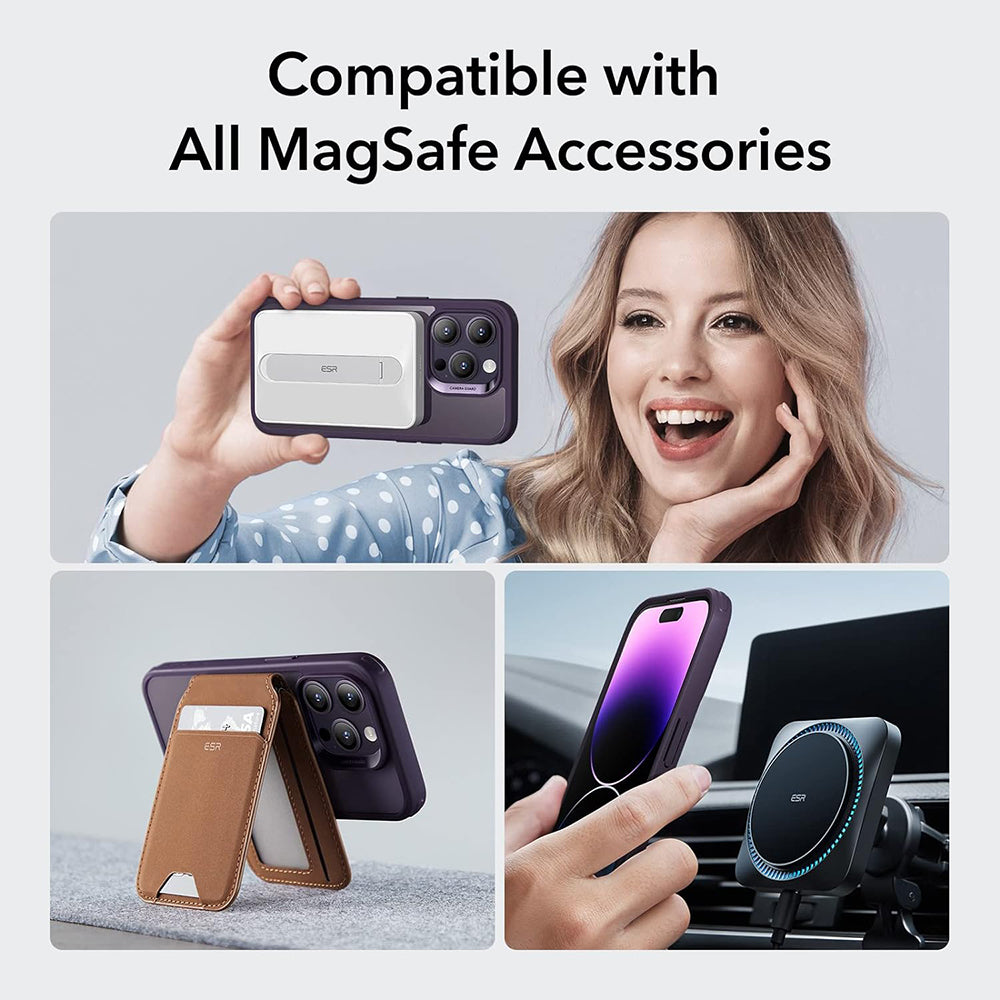 MagSafe pouzdro pro Apple iPhone 14 Pro, ESR, Classic Hybrid, Fialové průhledné