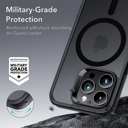MagSafe pouzdro pro Apple iPhone 14 Pro, ESR, Classic Hybrid, Černá saténová