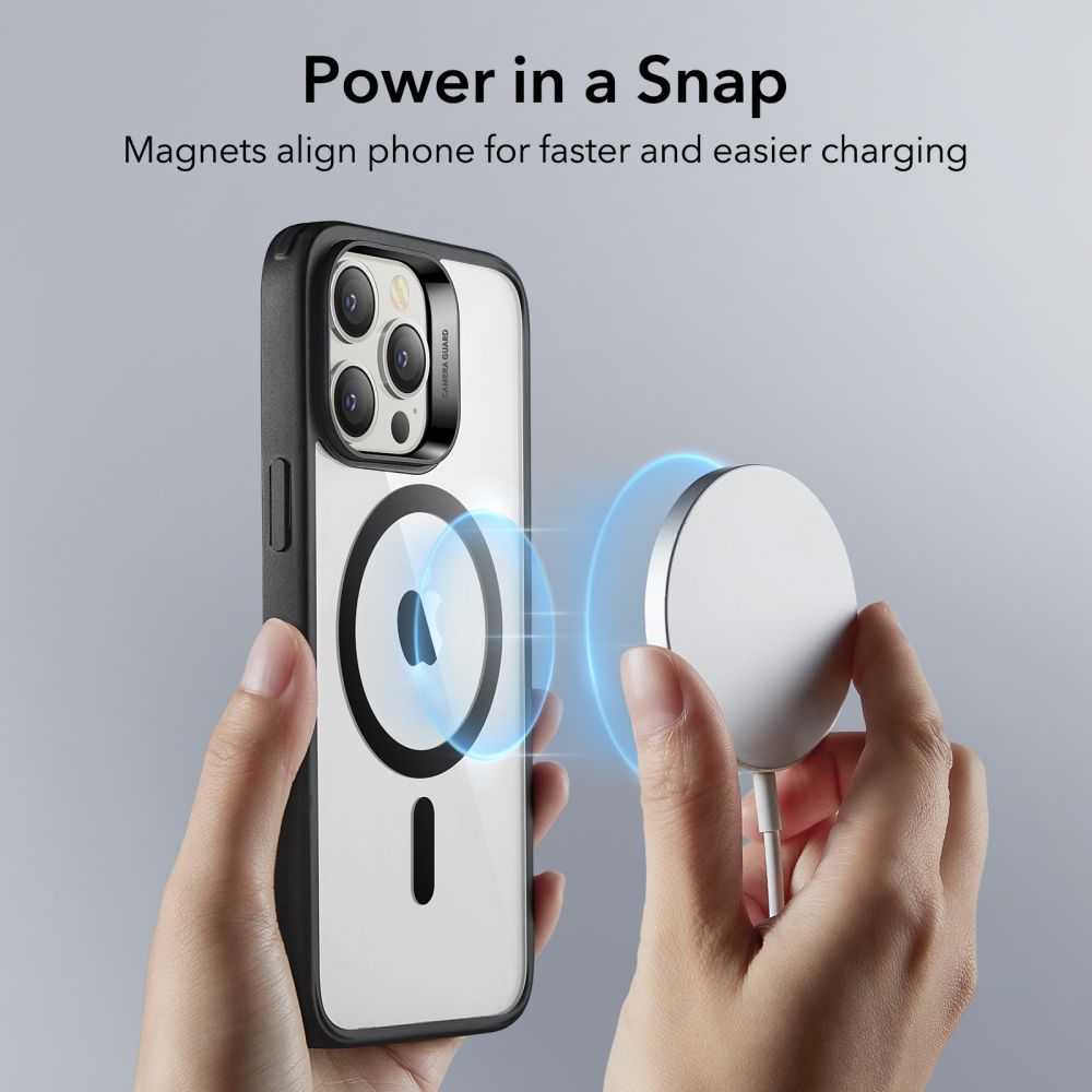 MagSafe pouzdro pro Apple iPhone 14 Pro, ESR, Classic Hybrid, Černá průhledná