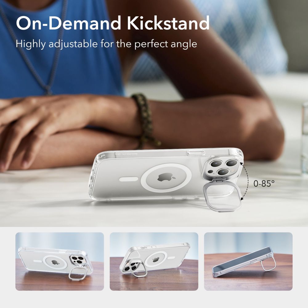 Pouzdro MagSafe pro Apple iPhone 14 Pro, ESR, Classic Kickstand, Průhledné