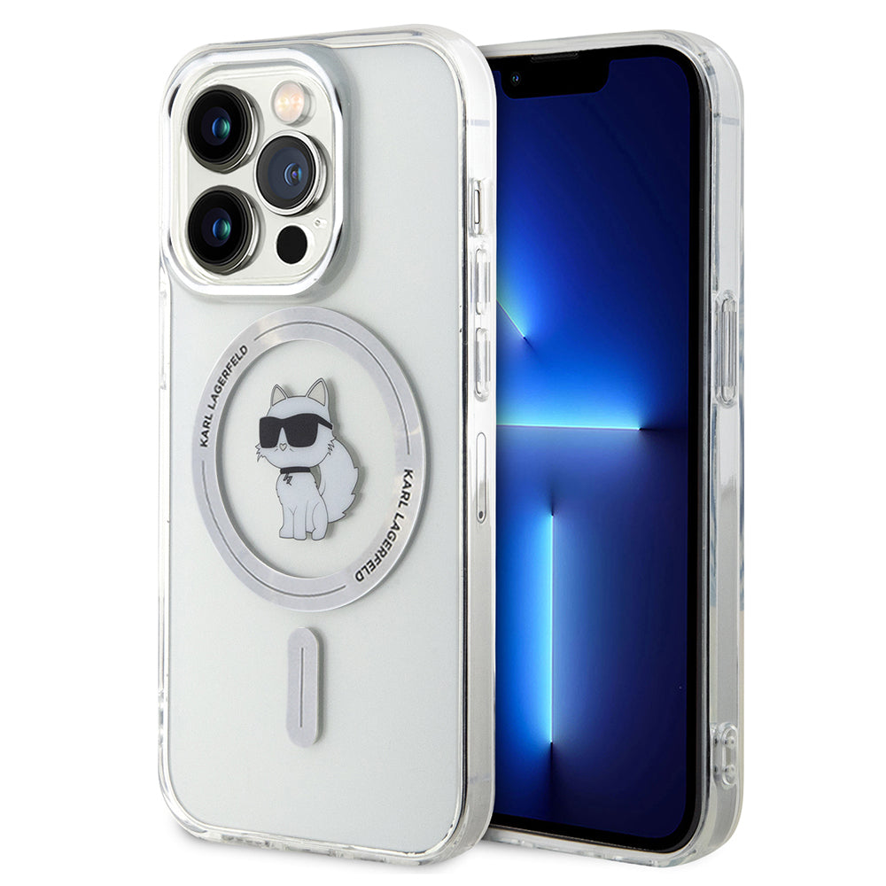 Pouzdro MagSafe pro Apple iPhone 14 Pro, Karl Lagerfeld, IML Choupette, Průhledné