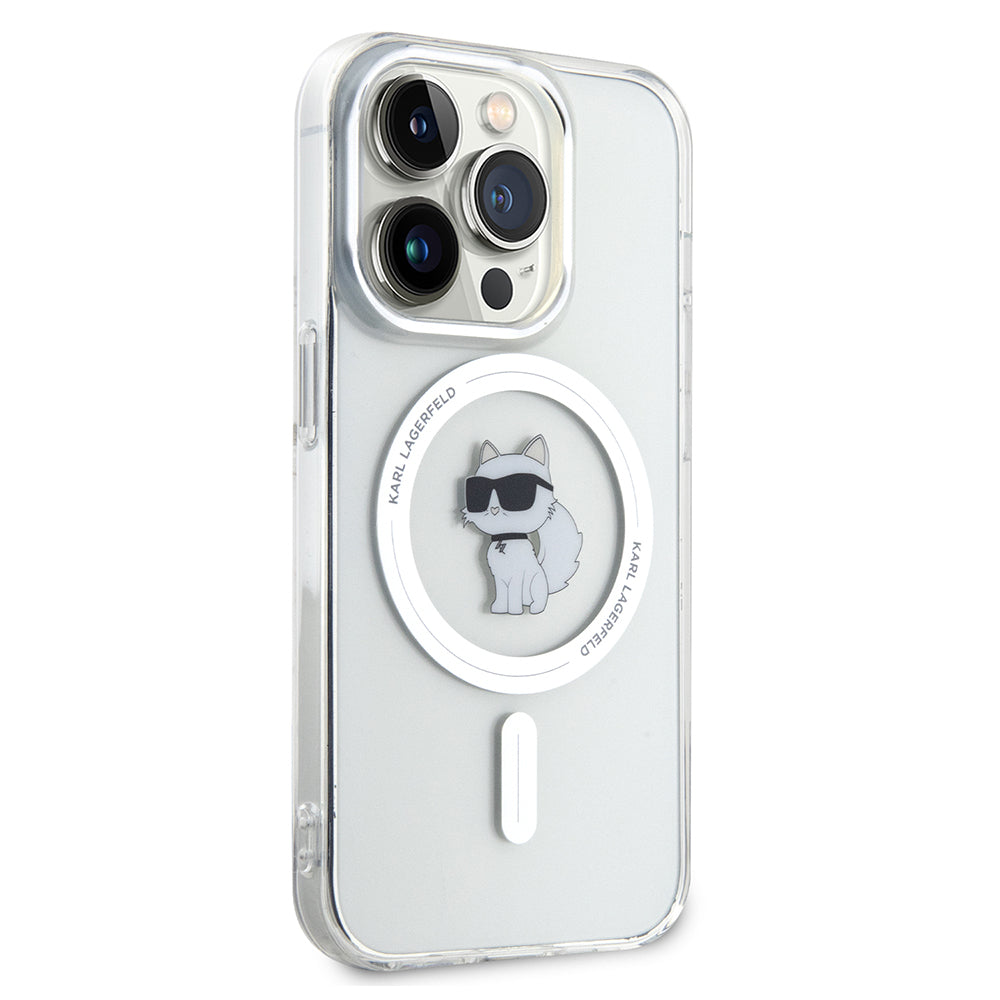 Pouzdro MagSafe pro Apple iPhone 14 Pro, Karl Lagerfeld, IML Choupette, Průhledné