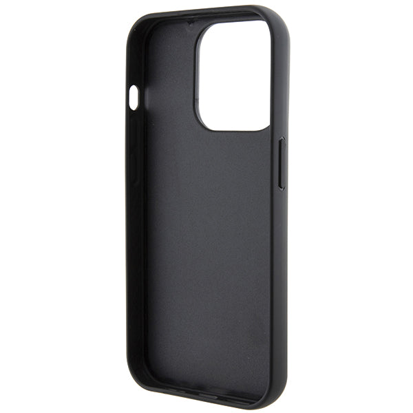 Pouzdro MagSafe pro Apple iPhone 14 Pro, Karl Lagerfeld, Saffiano Gripstand Choupette, Černá.