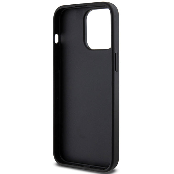 Pouzdro MagSafe pro Apple iPhone 14 Pro Max, Karl Lagerfeld, Saffiano Gripstand Choupette, černé