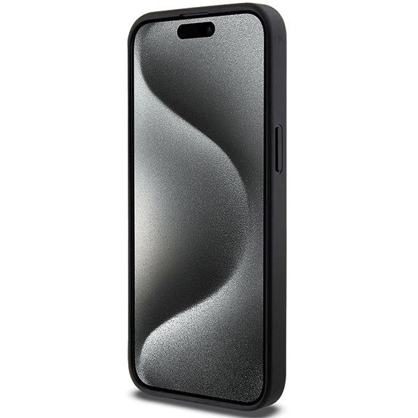 Pouzdro MagSafe pro Apple iPhone 14 Pro Max, Karl Lagerfeld, Saffiano Gripstand Choupette, černé