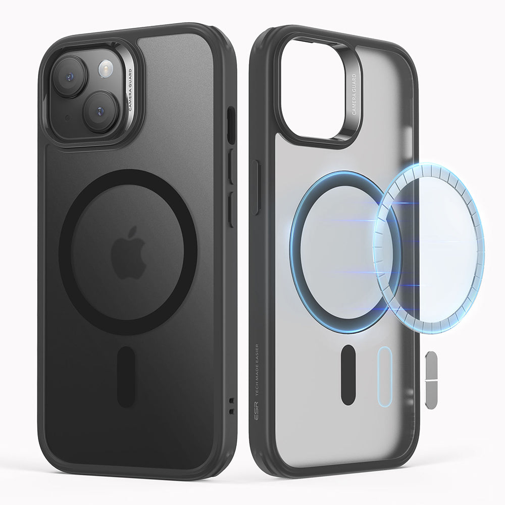 Pouzdro MagSafe pro Apple iPhone 15, ESR, Classic Hybrid, Saténově černé