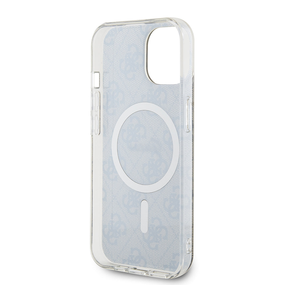 Pouzdro MagSafe pro Apple iPhone 15, Guess, IML 4G, Hnědá