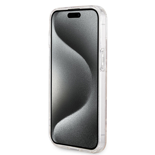 Pouzdro MagSafe pro Apple iPhone 15, Guess, IML Gcube, Hnědá