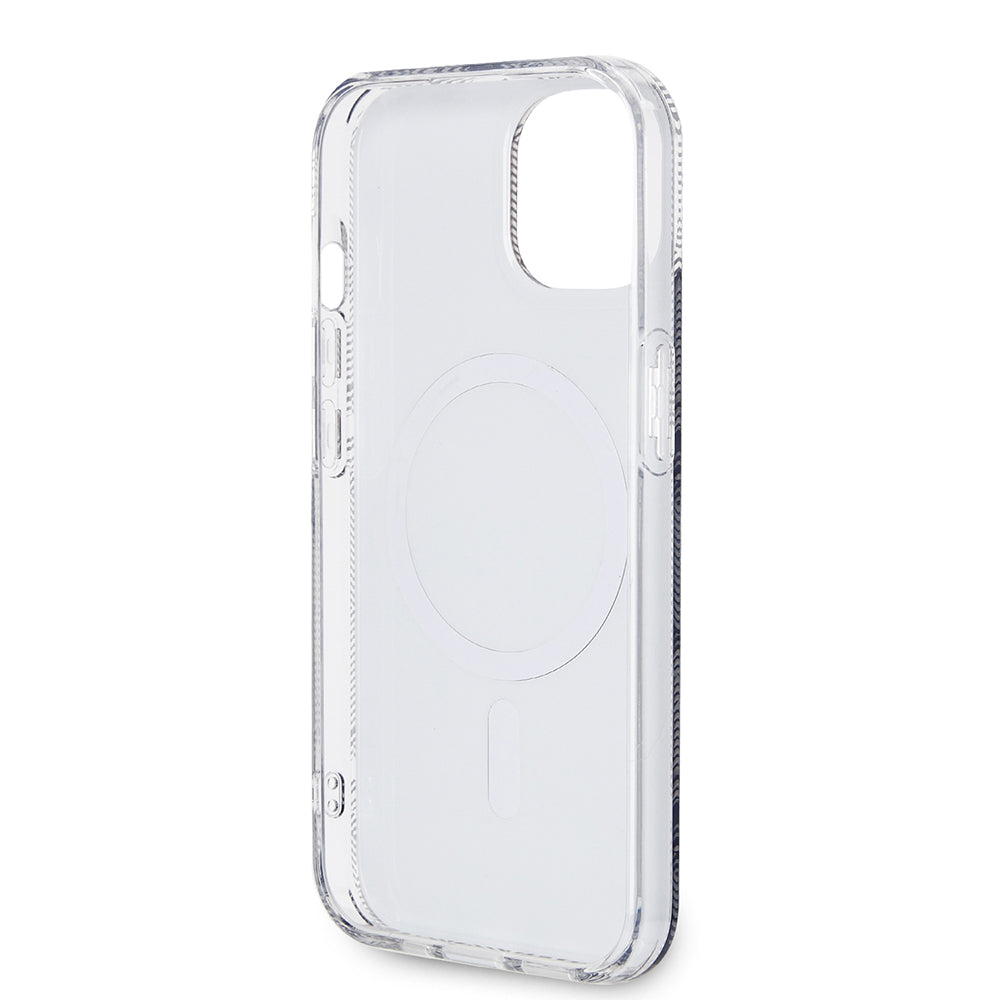 Pouzdro MagSafe pro Apple iPhone 15, Guess, IML Gcube, Černá