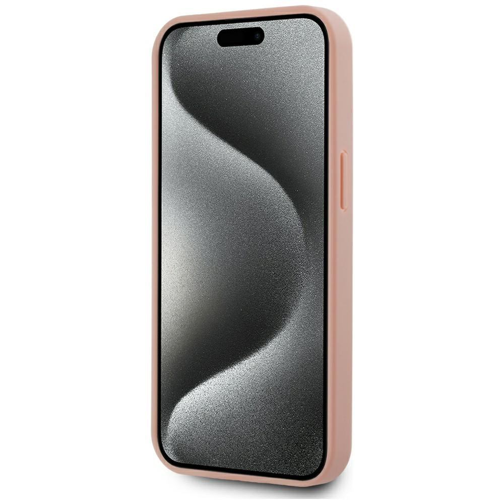 Pouzdro MagSafe pro Apple iPhone 15, Karl Lagerfeld, Hot Stamp, Růžové