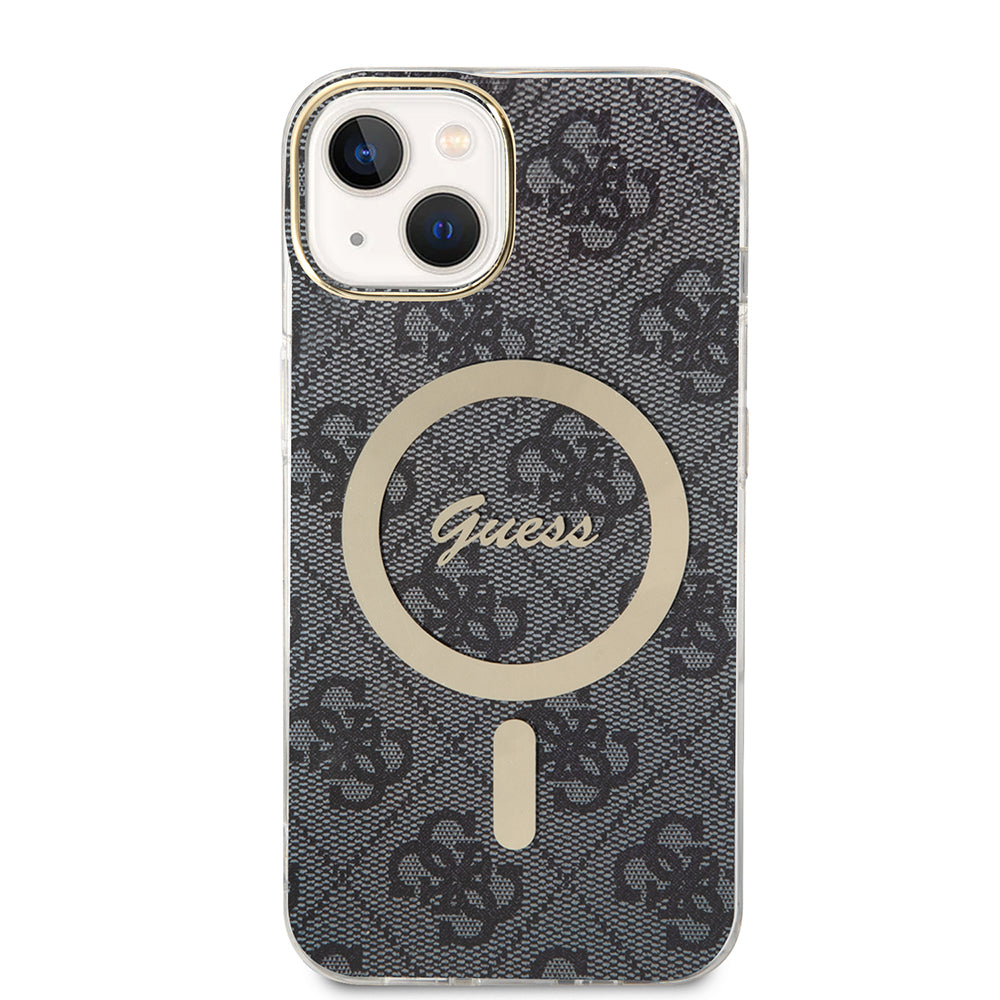 Pouzdro MagSafe pro Apple iPhone 15 Plus, Guess, IML 4G, Černá