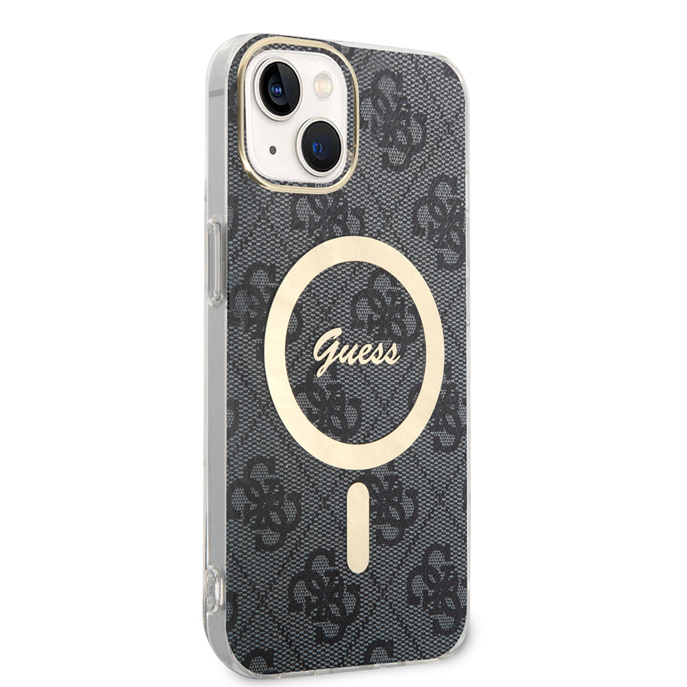 Pouzdro MagSafe pro Apple iPhone 15 Plus, Guess, IML 4G, Černá