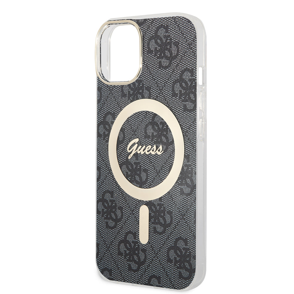 Pouzdro MagSafe pro Apple iPhone 15 Plus, Guess, IML 4G, Černá