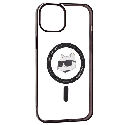 Pouzdro MagSafe pro Apple iPhone 15 Plus, Karl Lagerfeld, IML Choupette's Head, Průhledné
