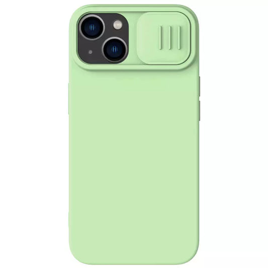 MagSafe pouzdro pro Apple iPhone 15 Plus, Nillkin, CamShield Silky, Světle zelené