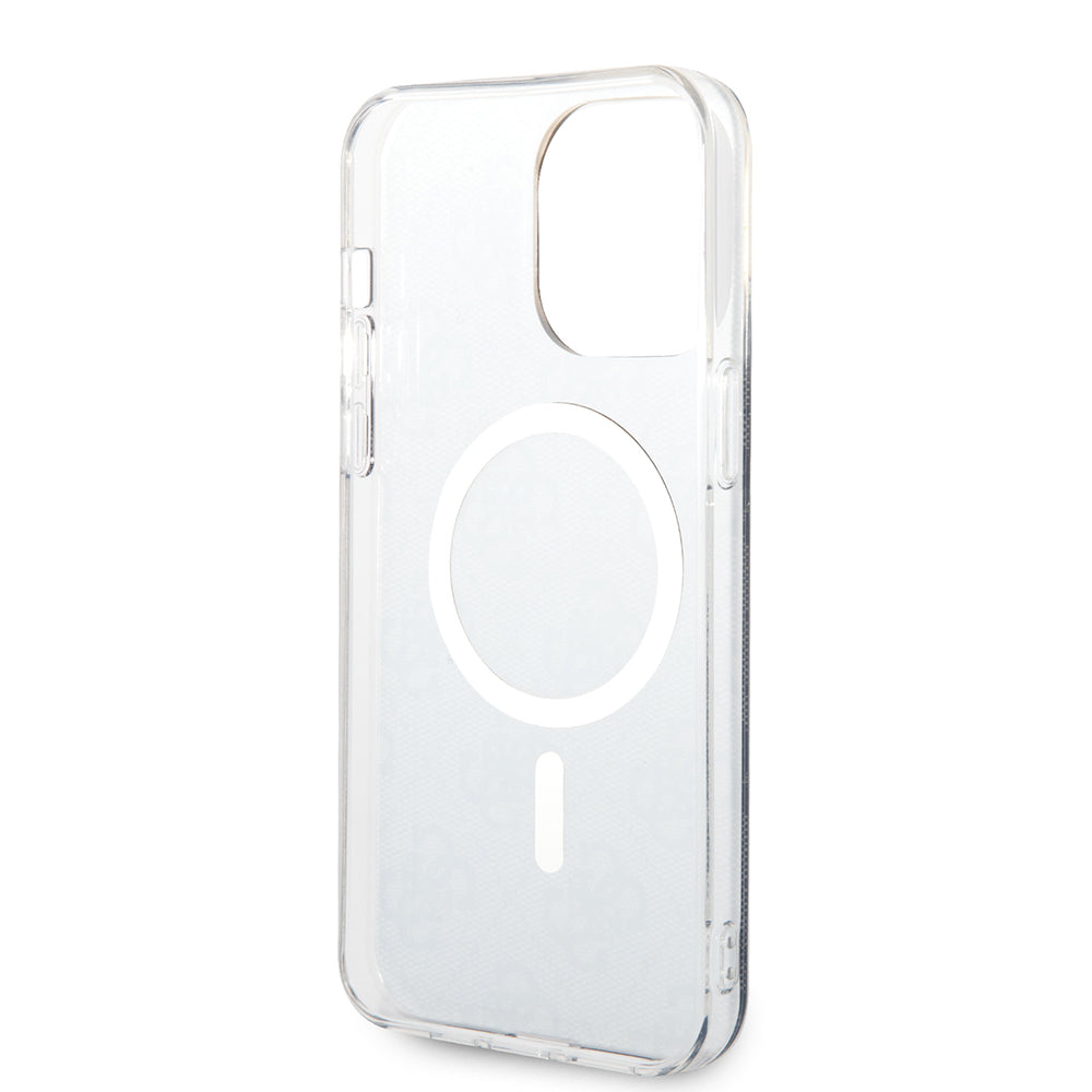 Pouzdro MagSafe pro Apple iPhone 15 Pro, Guess, 4G IML, Černé GUHMP15LH4STK