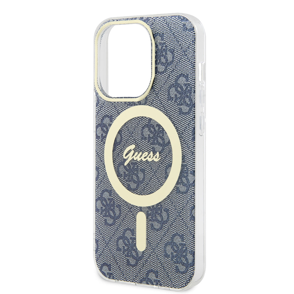 Pouzdro MagSafe pro Apple iPhone 15 Pro, Guess, IML 4G, Modrá