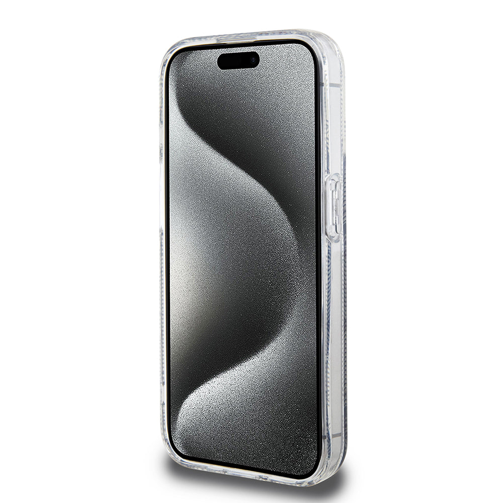 Pouzdro MagSafe pro Apple iPhone 15 Pro, Guess, IML Gcube, Černá