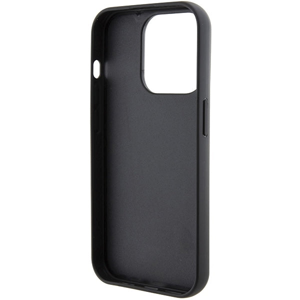 Pouzdro MagSafe pro Apple iPhone 15 Pro Max, Karl Lagerfeld, Saffiano Gripstand Choupette, Černá