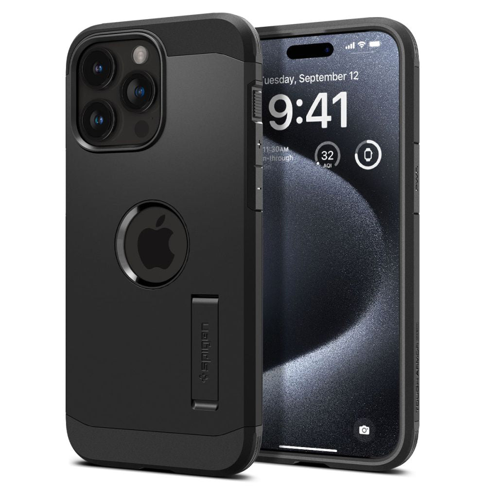 Pouzdro MagSafe pro Apple iPhone 15 Pro Max, Spigen, Tough Armor, Černé ACS06594