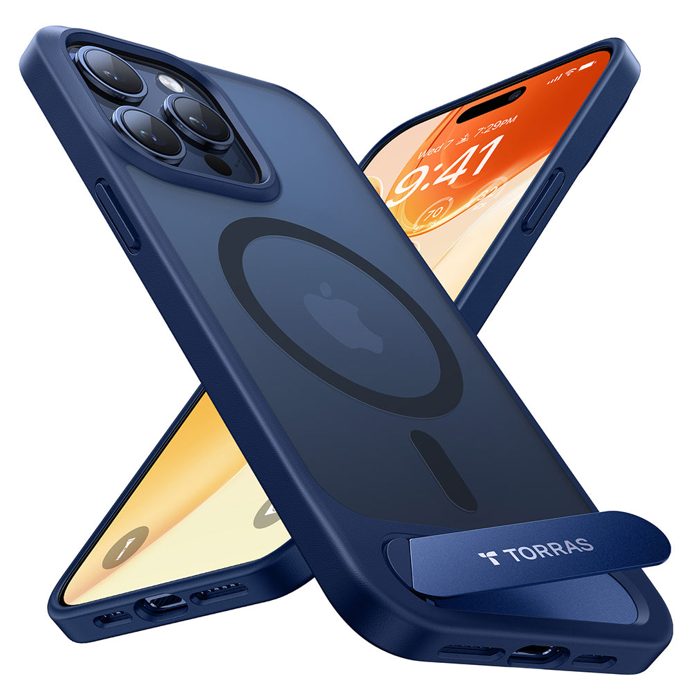 Pouzdro MagSafe pro Apple iPhone 15 Pro Max, Torras, Pstand, Námořnická modř