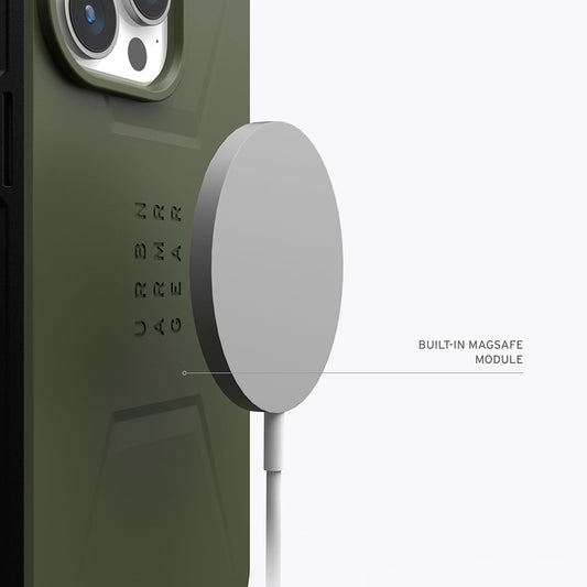 MagSafe pouzdro pro Apple iPhone 15 Pro, Urban Armor Gear, Civilian, Zelené