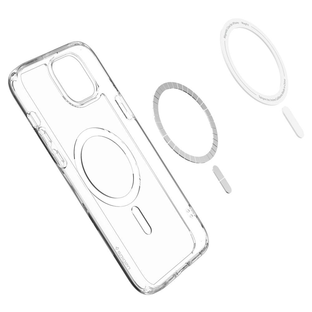MagSafe pouzdro pro Apple iPhone 15, Spigen, Ultra Hybrid, bílé ACS06802