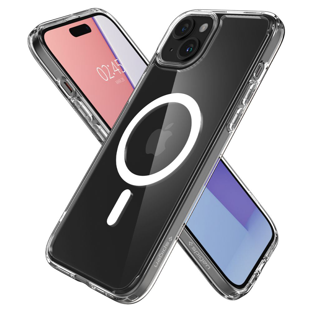 MagSafe pouzdro pro Apple iPhone 15, Spigen, Ultra Hybrid, bílé ACS06802