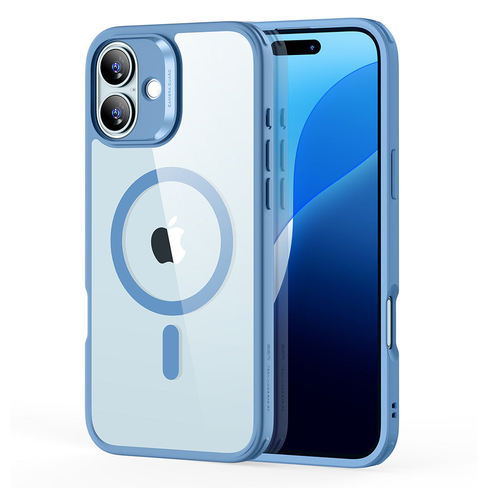 Pouzdro MagSafe pro Apple iPhone 16, ESR, Classic Hybrid, Průhledně modrá