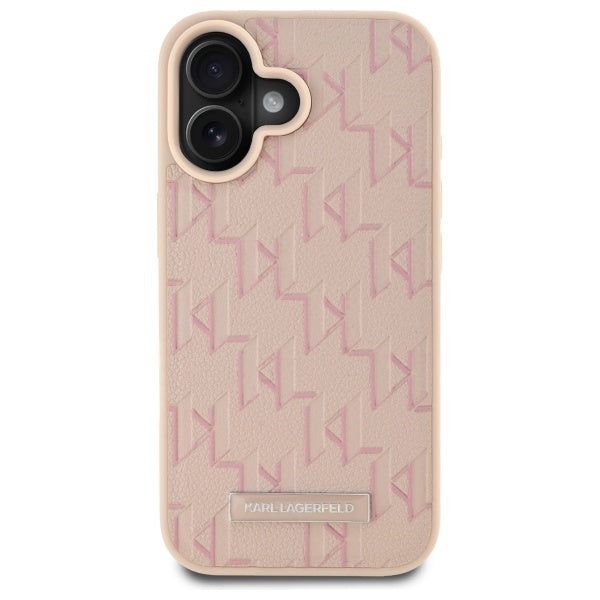 Pouzdro MagSafe pro Apple iPhone 16, Karl Lagerfeld, Hot Stamp, Růžové