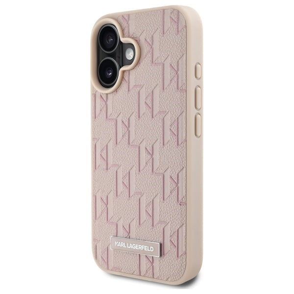 Pouzdro MagSafe pro Apple iPhone 16, Karl Lagerfeld, Hot Stamp, Růžové