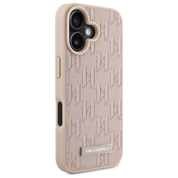 Pouzdro MagSafe pro Apple iPhone 16, Karl Lagerfeld, Hot Stamp, Růžové