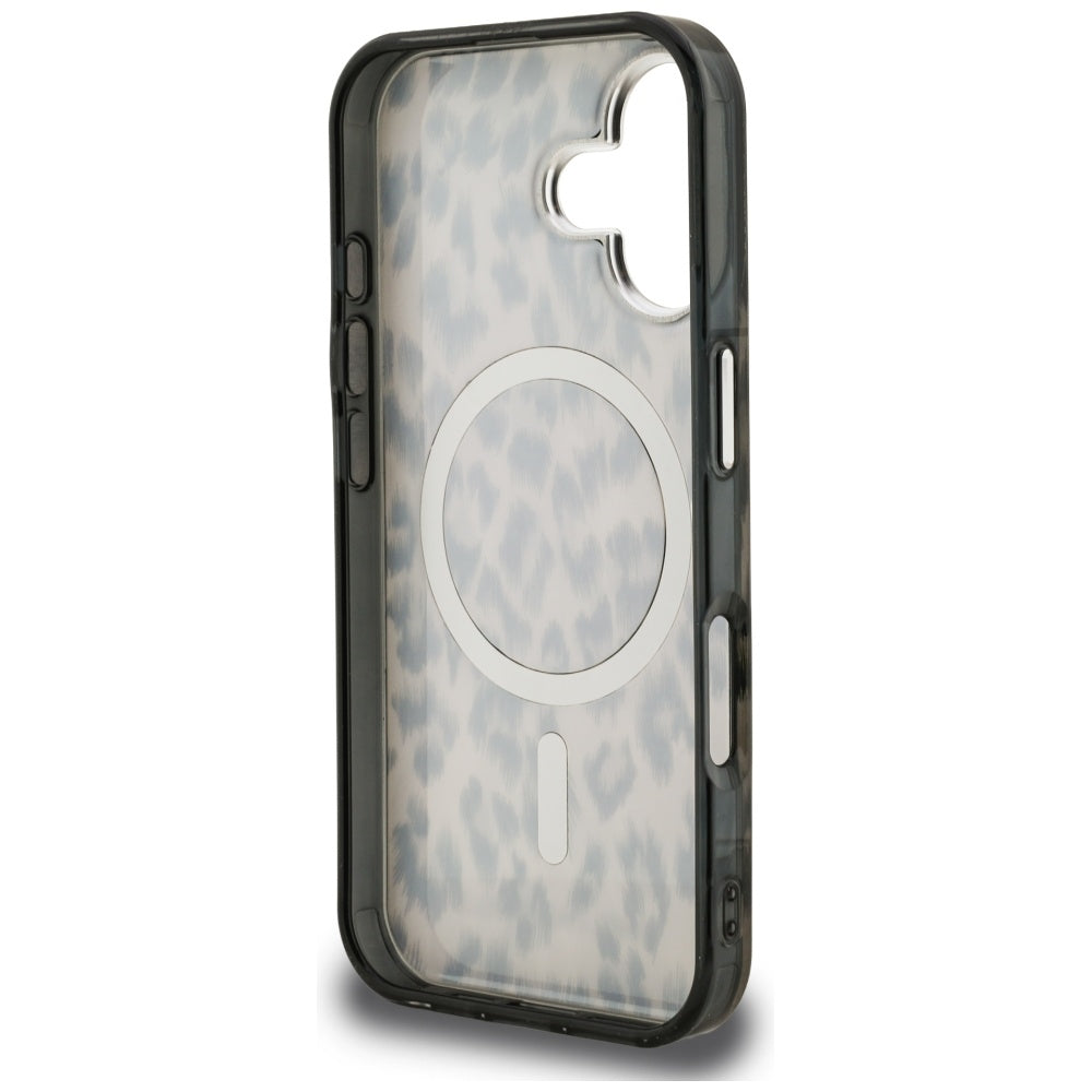 Pouzdro MagSafe pro Apple iPhone 16, Karl Lagerfeld, IML Leopard Pattern, Hnědá