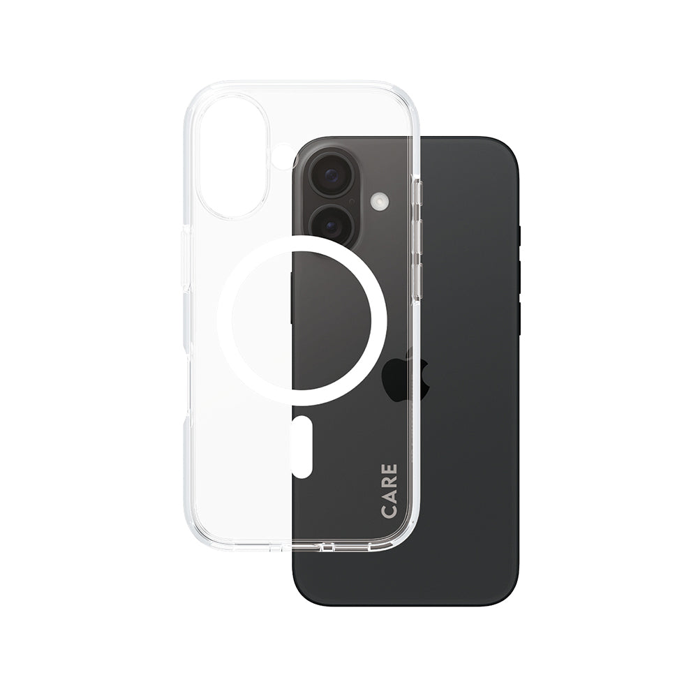 Pouzdro MagSafe pro Apple iPhone 16, PanzerGlass, Care Urban Combat, Bílá Transparentní