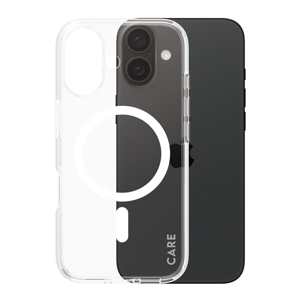 Pouzdro MagSafe pro Apple iPhone 16, PanzerGlass, Care Urban Combat, Bílá Transparentní