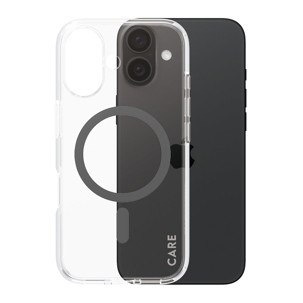 Pouzdro MagSafe pro Apple iPhone 16, PanzerGlass, Care Urban Combat, Černá průhlednost