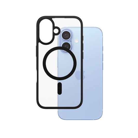 Pouzdro MagSafe pro Apple iPhone 16, PanzerGlass, Frame, Černá Transparentní