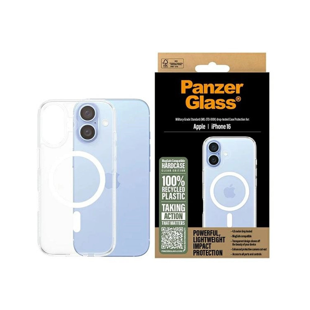 Pouzdro MagSafe pro Apple iPhone 16, PanzerGlass, HardCase, Bílá Transparentní