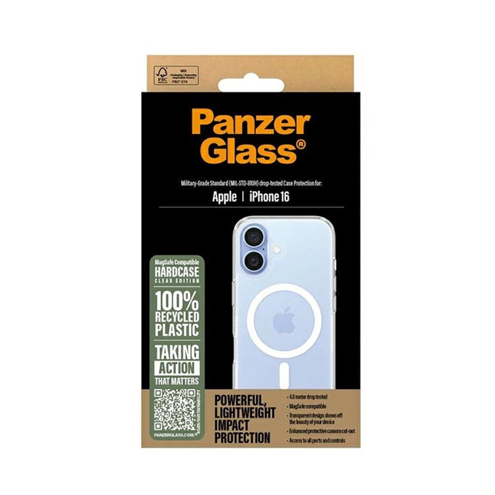 Pouzdro MagSafe pro Apple iPhone 16, PanzerGlass, HardCase, Bílá Transparentní