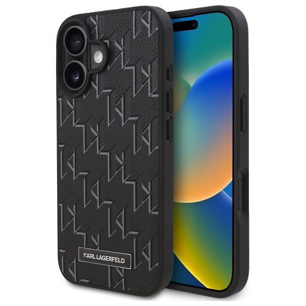 Pouzdro MagSafe pro Apple iPhone 16 Plus, Karl Lagerfeld, Hot Stamp, Černá