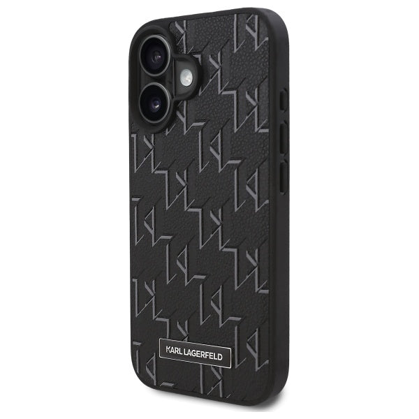 Pouzdro MagSafe pro Apple iPhone 16 Plus, Karl Lagerfeld, Hot Stamp, Černá