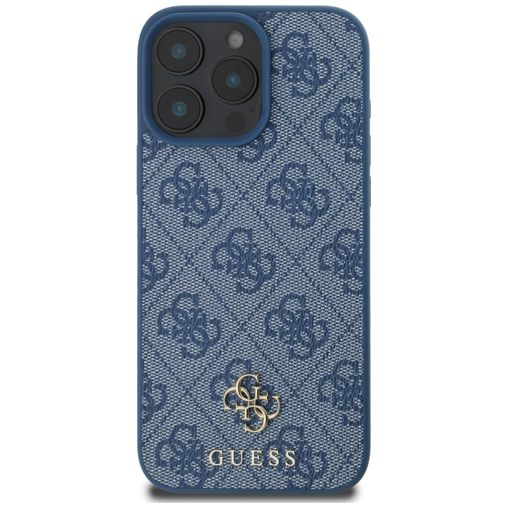 Pouzdro MagSafe pro Apple iPhone 16 Pro, Guess, 4G Small and Classic Logo, Modrá