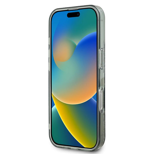 Pouzdro MagSafe pro Apple iPhone 16 Pro, Guess, IML Flower & Tonal Circle, Zelená