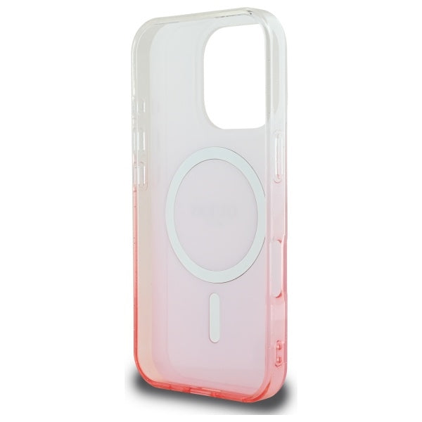 Pouzdro MagSafe pro Apple iPhone 16 Pro, Guess, IML Glitter Gradient, Růžové